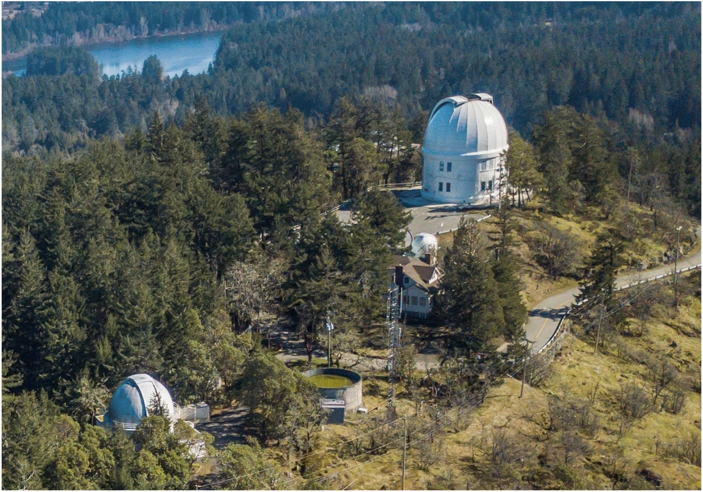 Photograph of the Dominion Astrophysical Observatory on Little Sanich Mountain